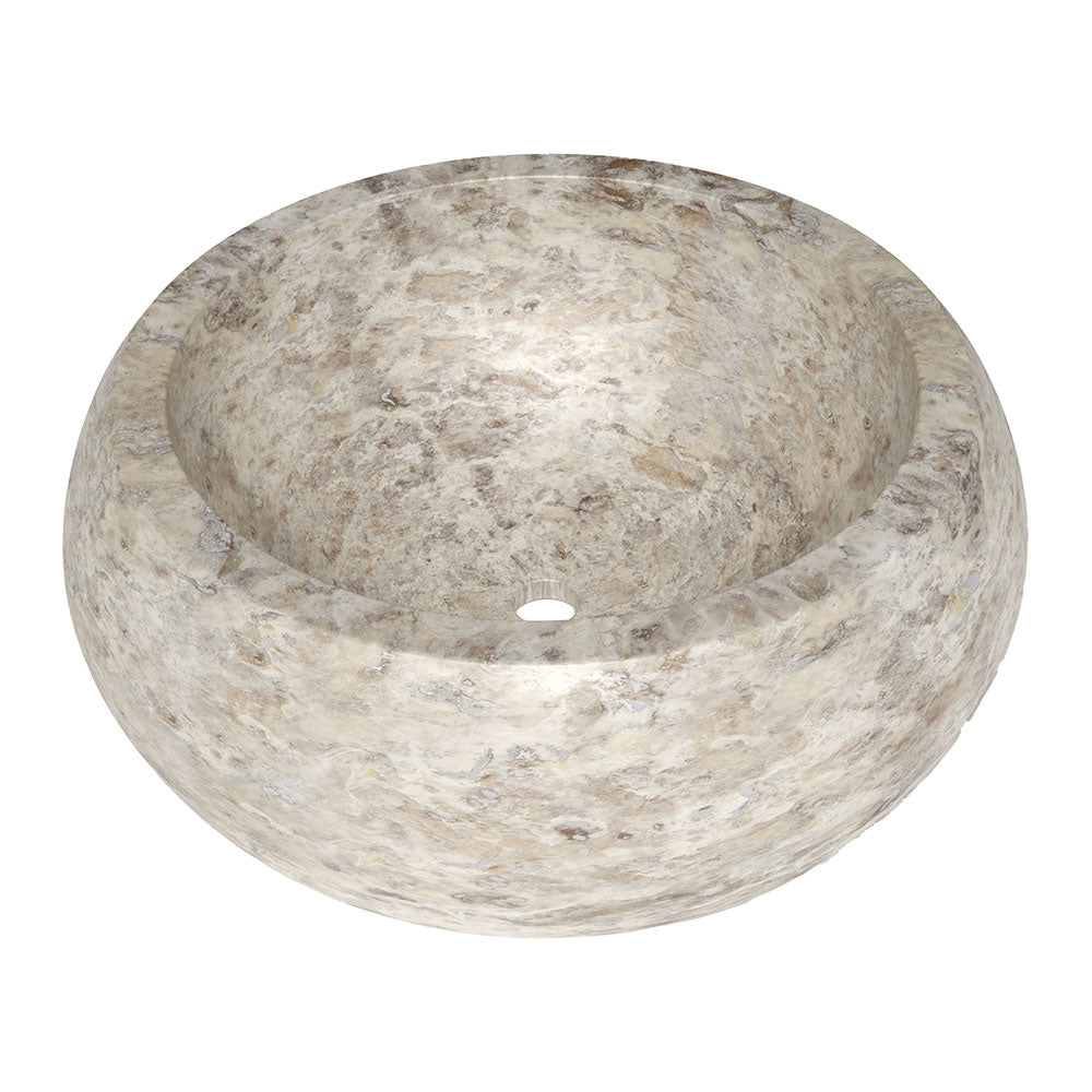 Marble Systems Marble Sinks Silverado matte travertine tile close-up view — available at Surface Group
