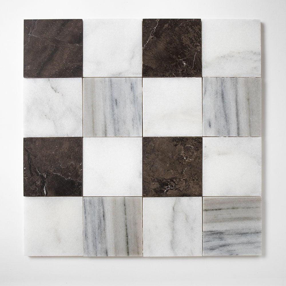 Multi Color Multi Finish Marble Mosaic 16×16 Image