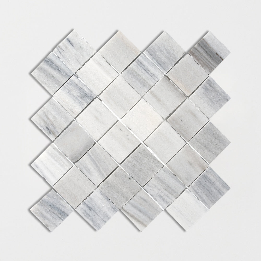 Skyline Honed 2×2 Marble Mosaic 11 13/16×11 13/16 Image