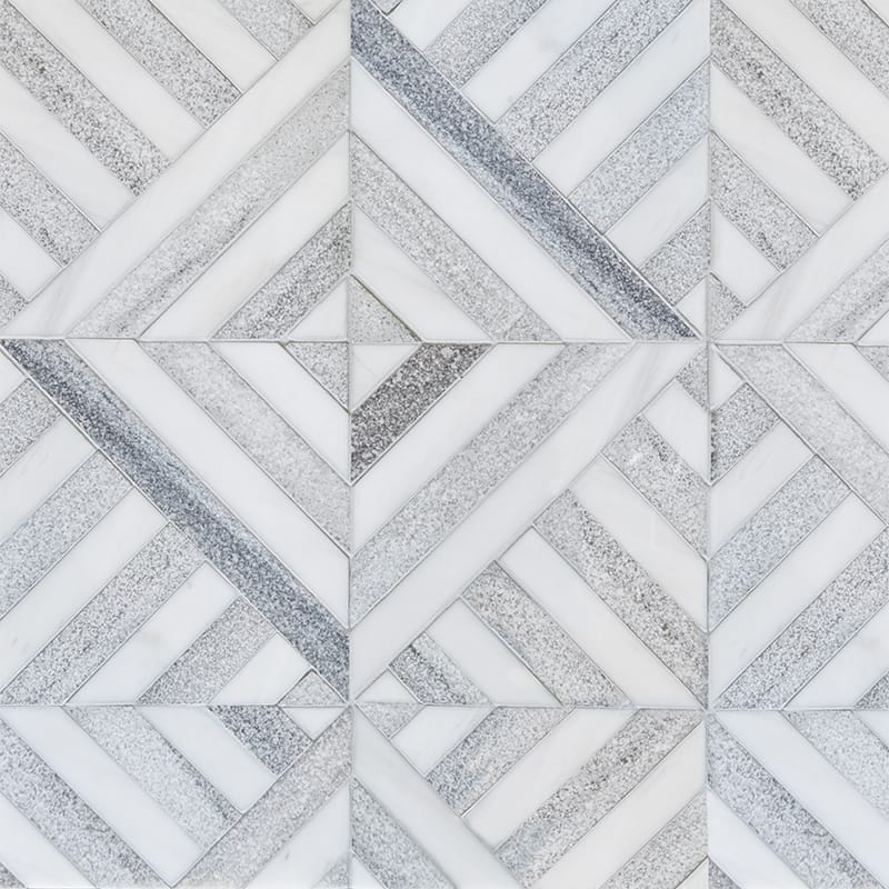 Marble Systems Skyline Honed Marble Snow White Skyline multi finish marble tile pattern swatch β available at Surface Group