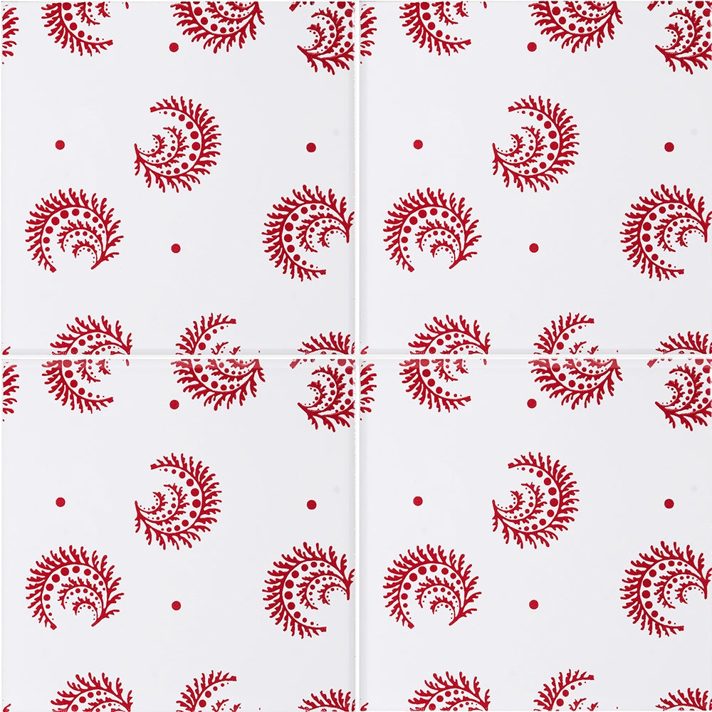 Marble Systems Snow White Fire Engine glossy ceramic tile pattern swatch — available at Surface Group