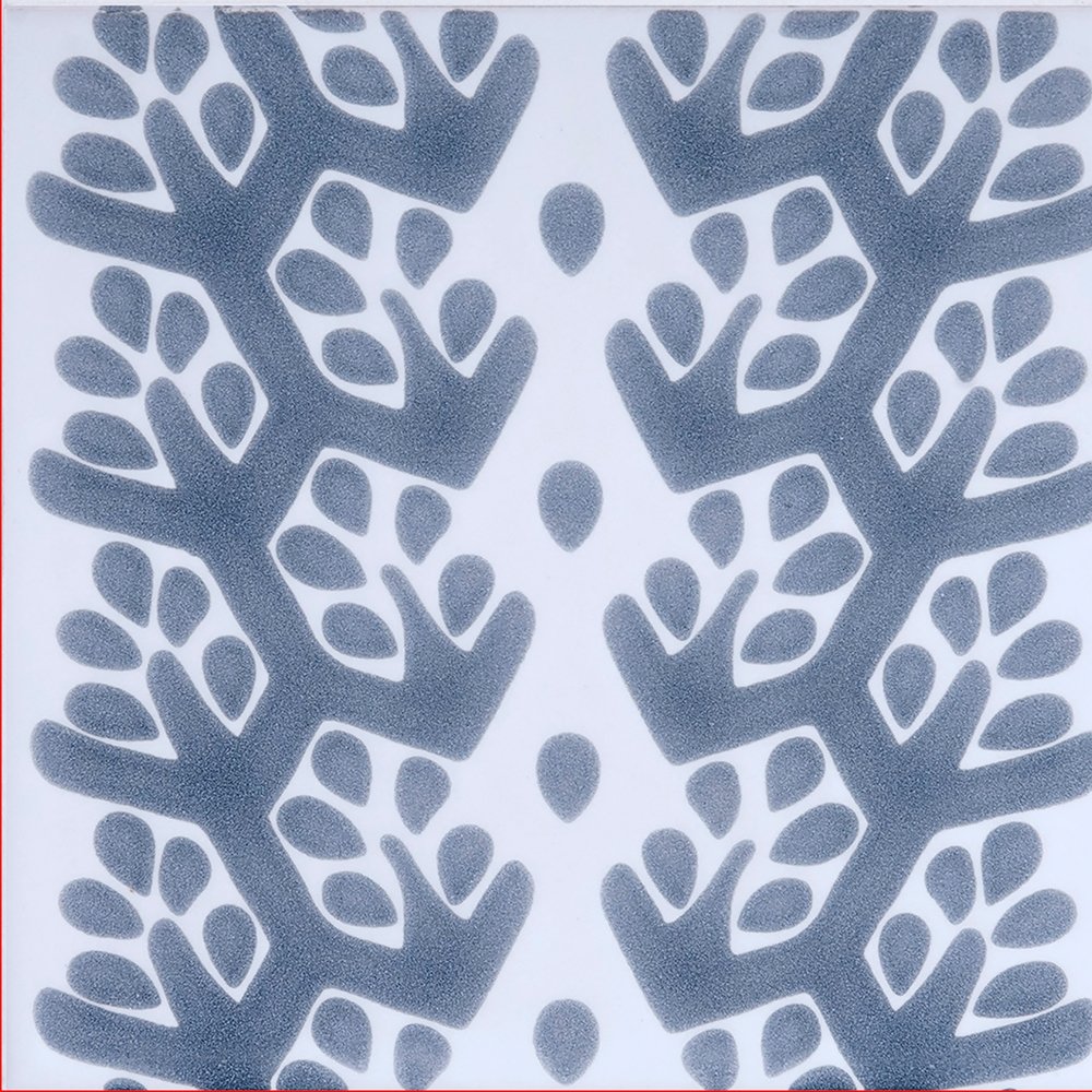 Snow White, Grey Glossy Cecil Stripe Ceramic Tile 6×6 Image