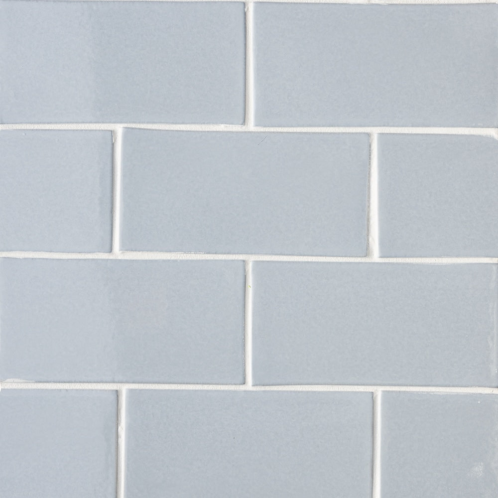 Marble Systems Status Ceramic Gray glossy ceramic tile pattern swatch — available at Surface Group