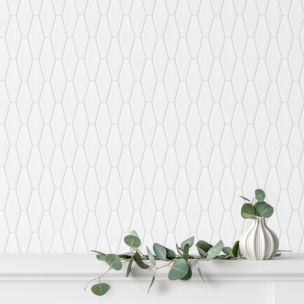 Satin Cotton Matte Longest Hexagon Ceramic Tile 3Γ7 7/8 (DC00278)