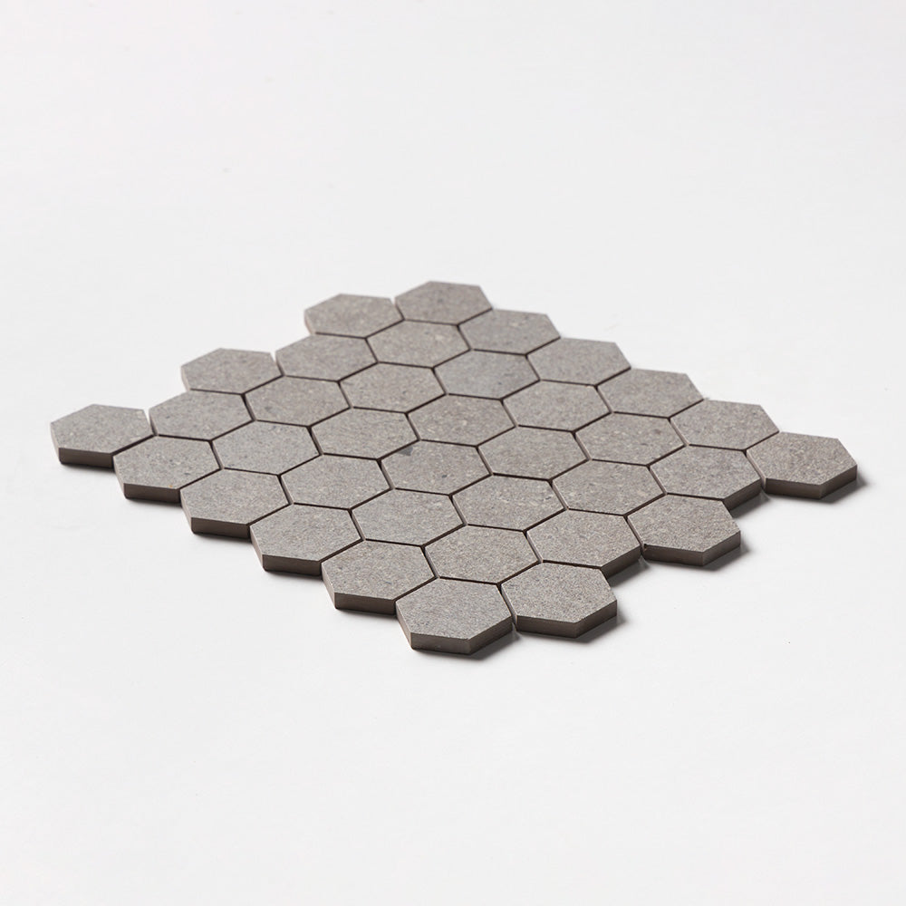 Octavia Grey Hexagon 2 Porcelain Mosaics 10 3/8×12 (MS02508)