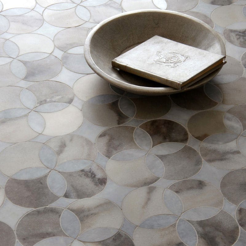 Constantine Afyon Grey, Palisandra Multi Finish Marble Waterjet Decos 13 5/8Γ13 5/8 (YNR10019)