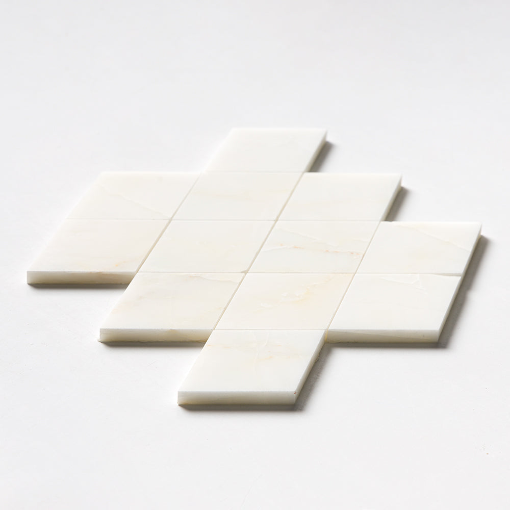 Calacatta Amber Honed Almas Marble Mosaics 9 5/16Γ10 1/2 (YNR10135)