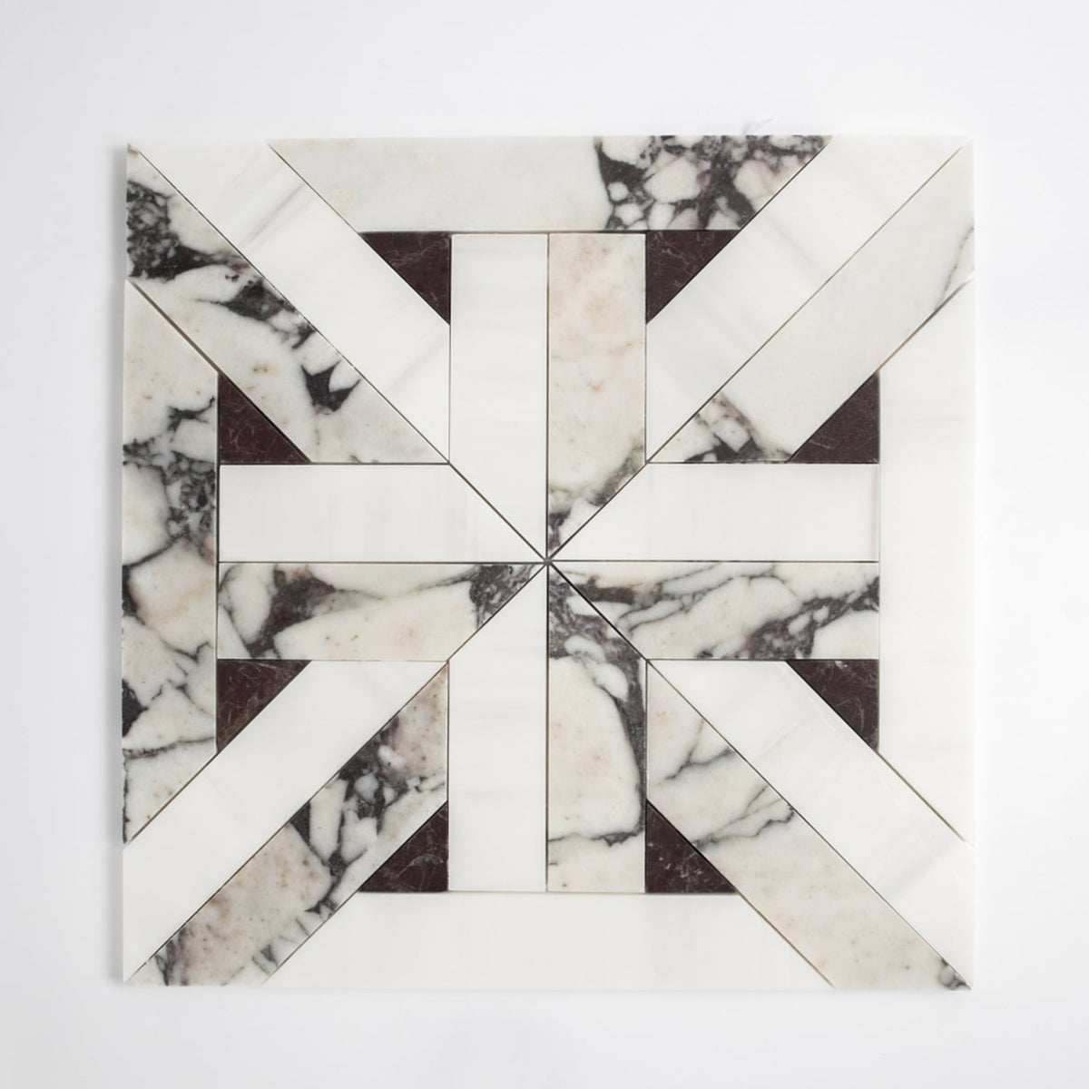 Calacatta Viola, Red Bordeaux, Snow White Honed Rubicon Marble Mosaics 17Γ17