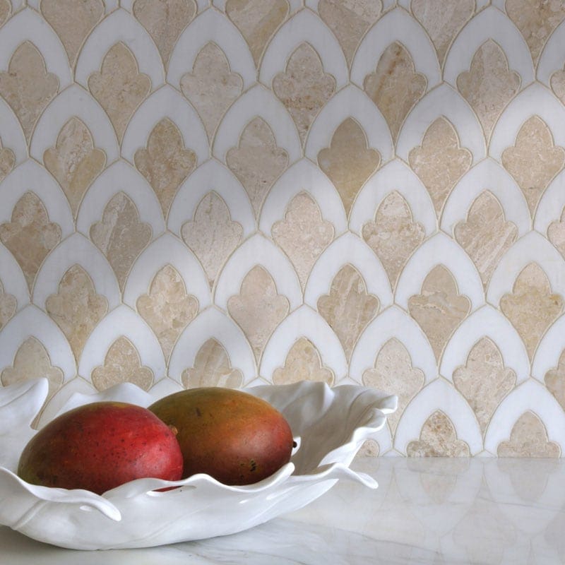 Sophia Diana Royal, Dolomite Multi Finish Marble Waterjet Decos 8 3/4Γ13 1/2 (YNR10042)