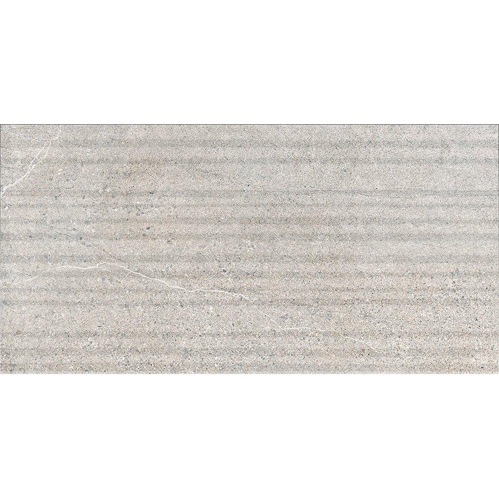 Rock Gray Struttura Grooves Porcelain Wall Decos 12×24 Image