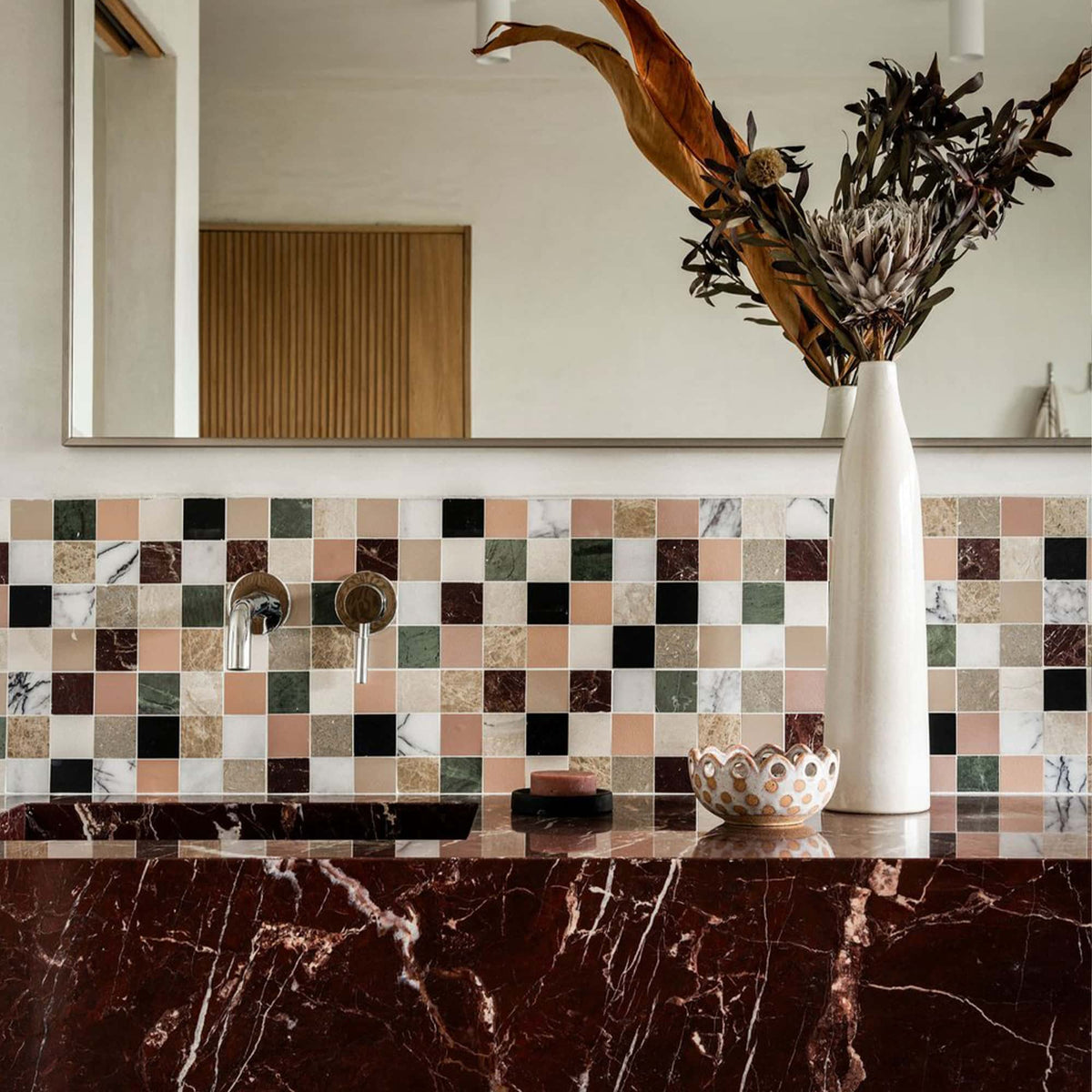 Blend Honed San Tropez Marble Mosaics 12×12 (MS02197)