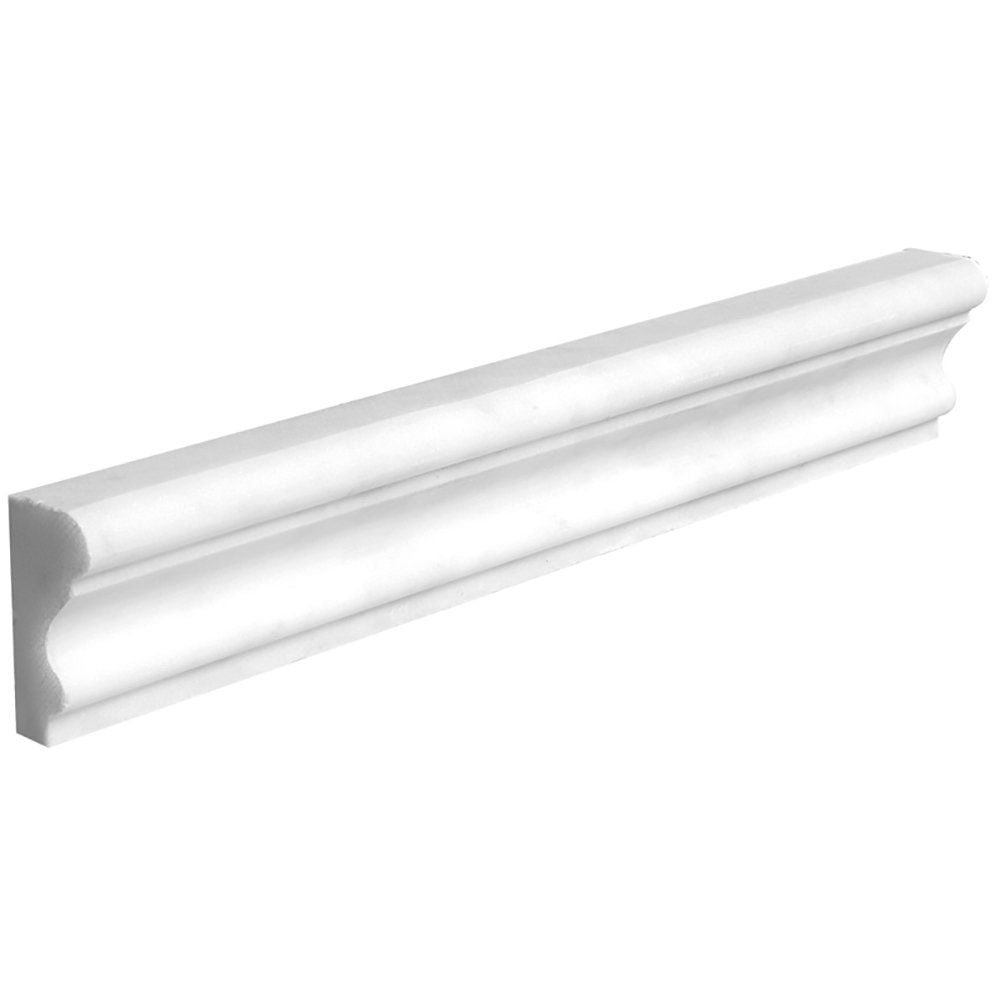 Thassos White Polished Andorra Marble Moldings 2×12 Image
