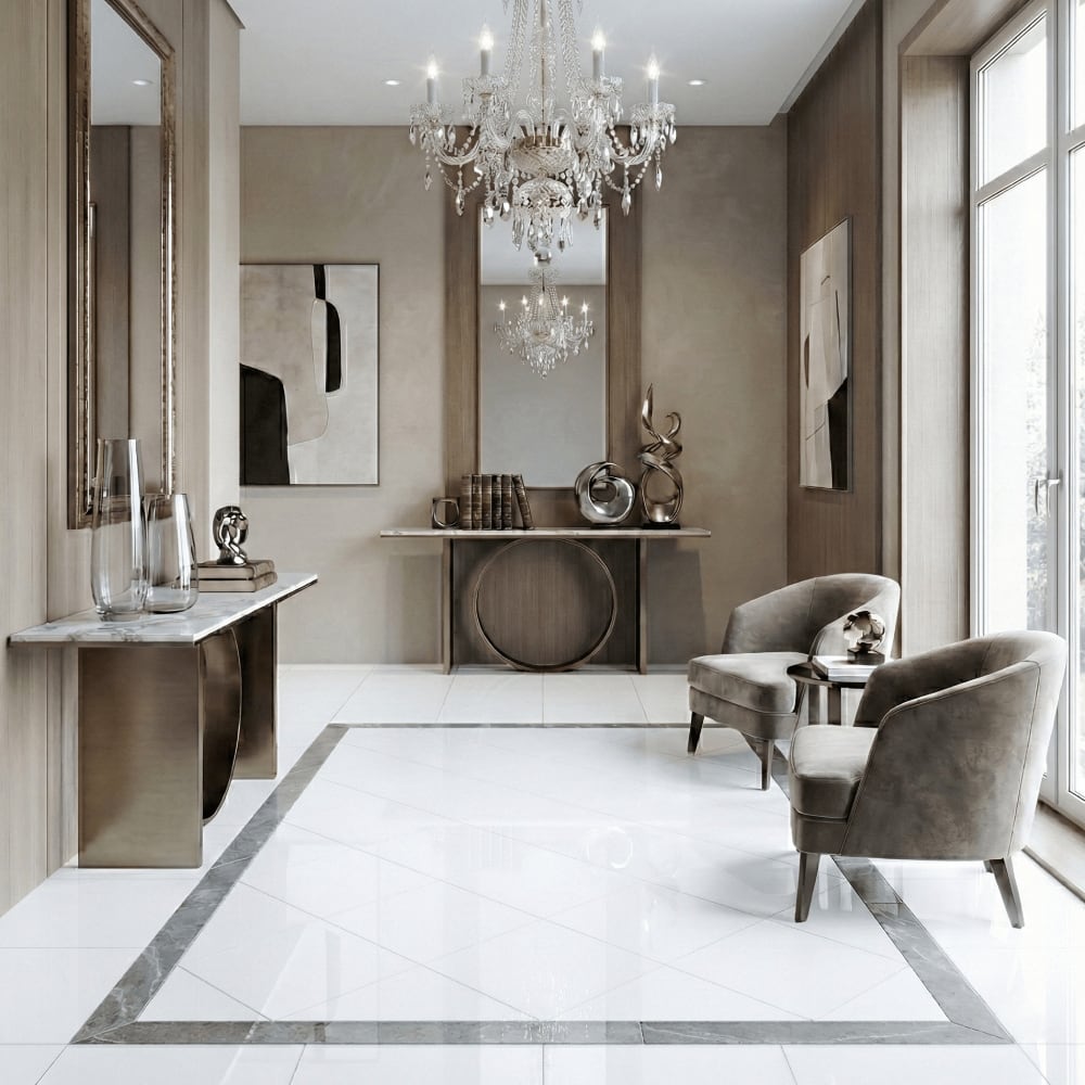 Thassos White Extra Polished Marble Tiles 18Γ18 (TL90864)