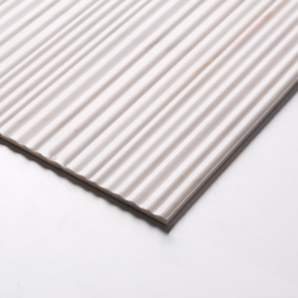 Calacatta Amber Honed Thin Fluted Marble Accent Tiles 18×18 (ML01143)