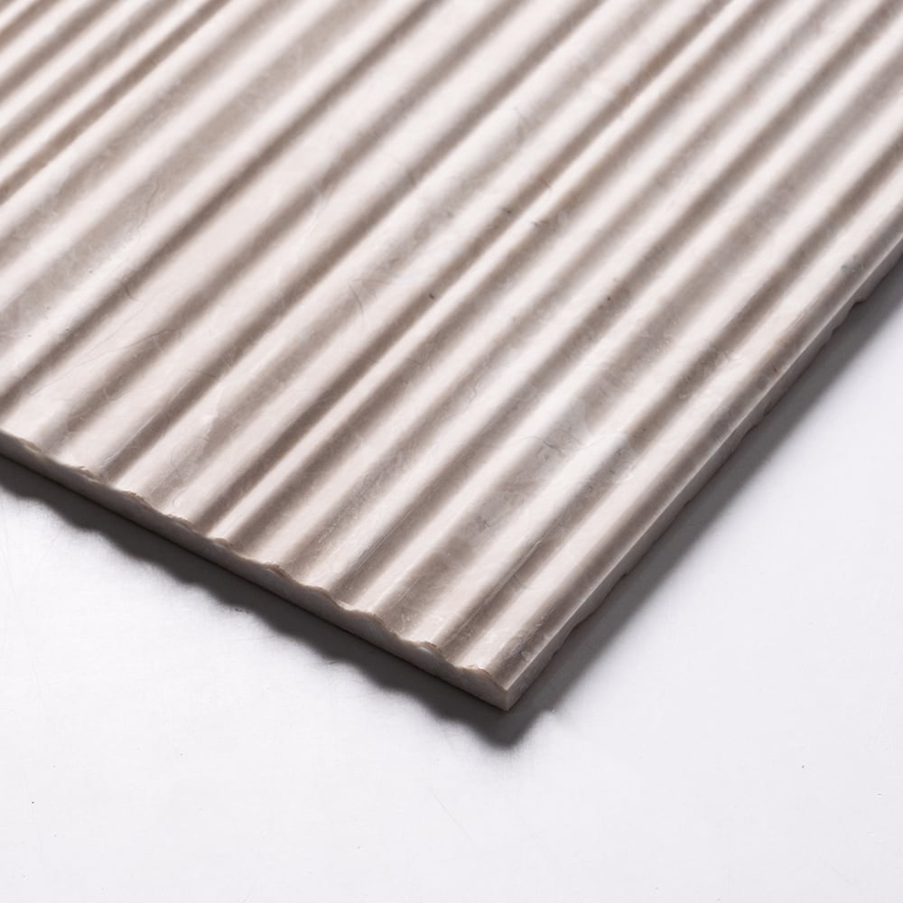 Diana Royal Honed Thin Fluted Marble Accent Tiles 18×18 (ML01141)