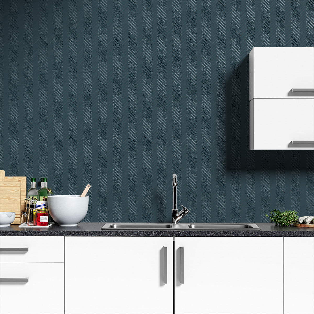 Maui Matte Herringbone 5/8×3 Glazed Terracotta Mosaics 10 7/16×12 13/16