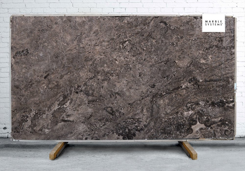 Black Polished Travertine Slab Random 1 1/4 Image