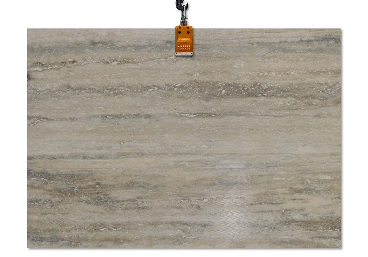 Silver Travertine Honed Travertine Slab Random