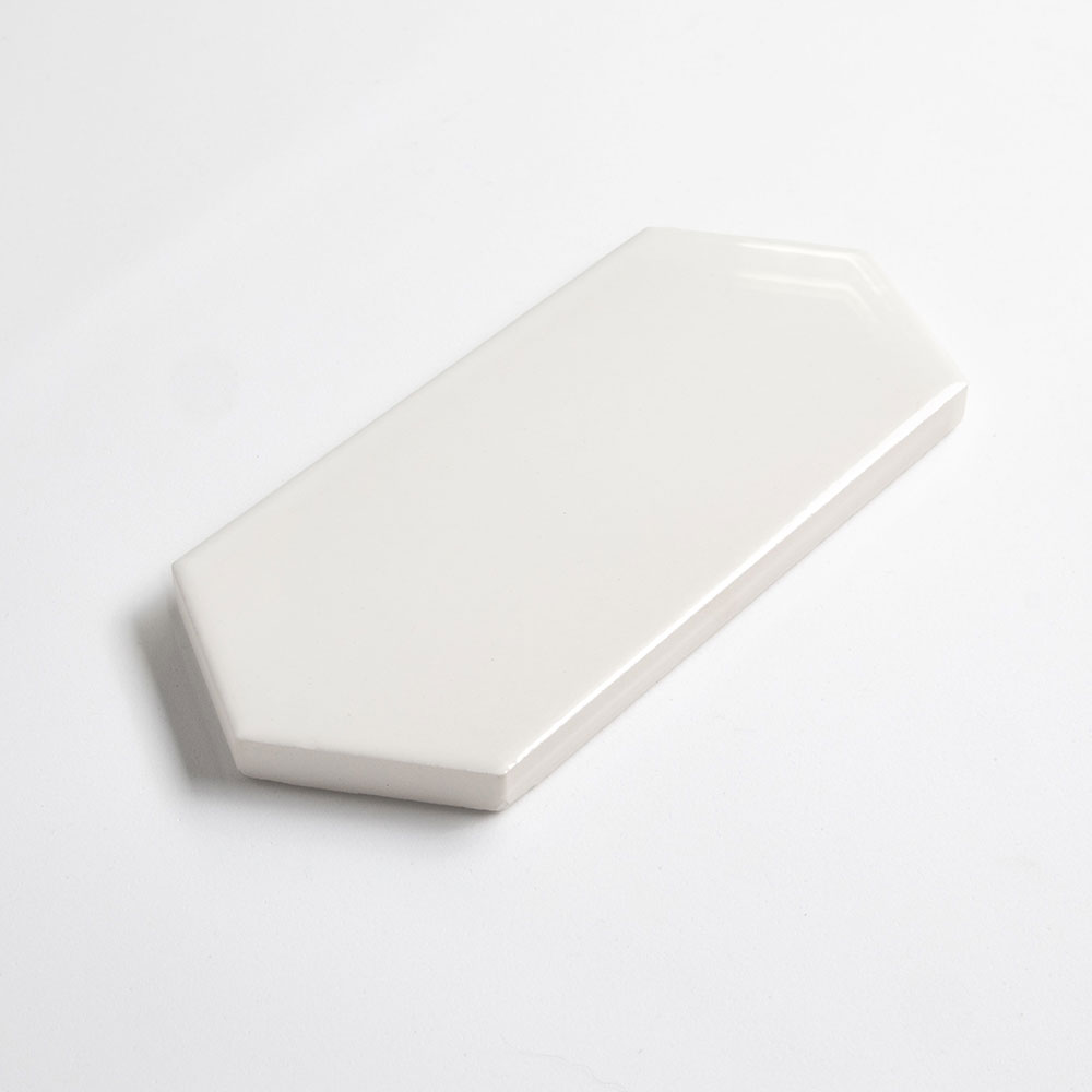 Tulum White Glossy Picket Ceramic Tiles 3Γ6 (WST31164)