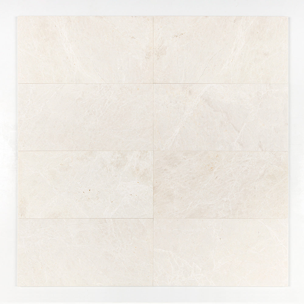 Marble Systems Vanilla Marble Vanilla matte marble tile pattern swatch — available at Surface Group