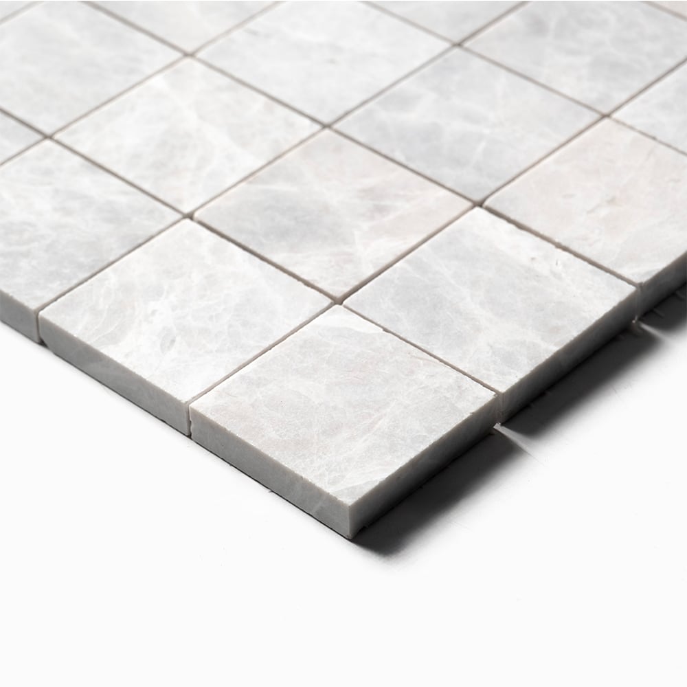 Marble Systems Vanillia Celeste Honed Collection Vanilla Celeste matte marble tile close-up view — available at Surface Group