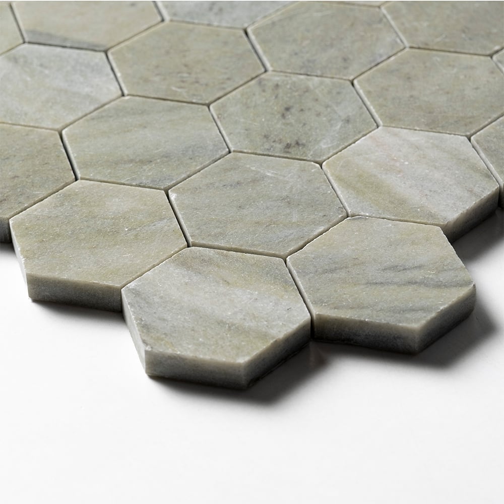 Verde Laguna Honed Hexagon 2 Marble Mosaics
