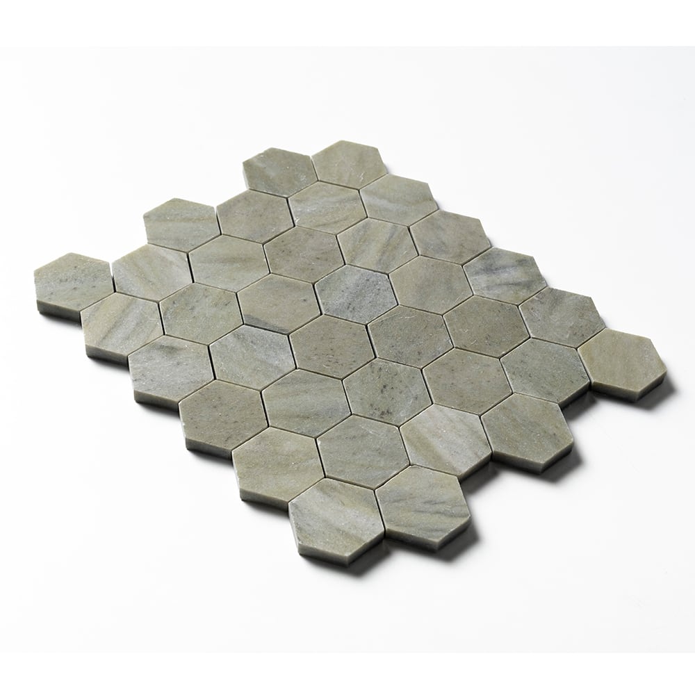 Verde Laguna Honed Hexagon 2 Marble Mosaics