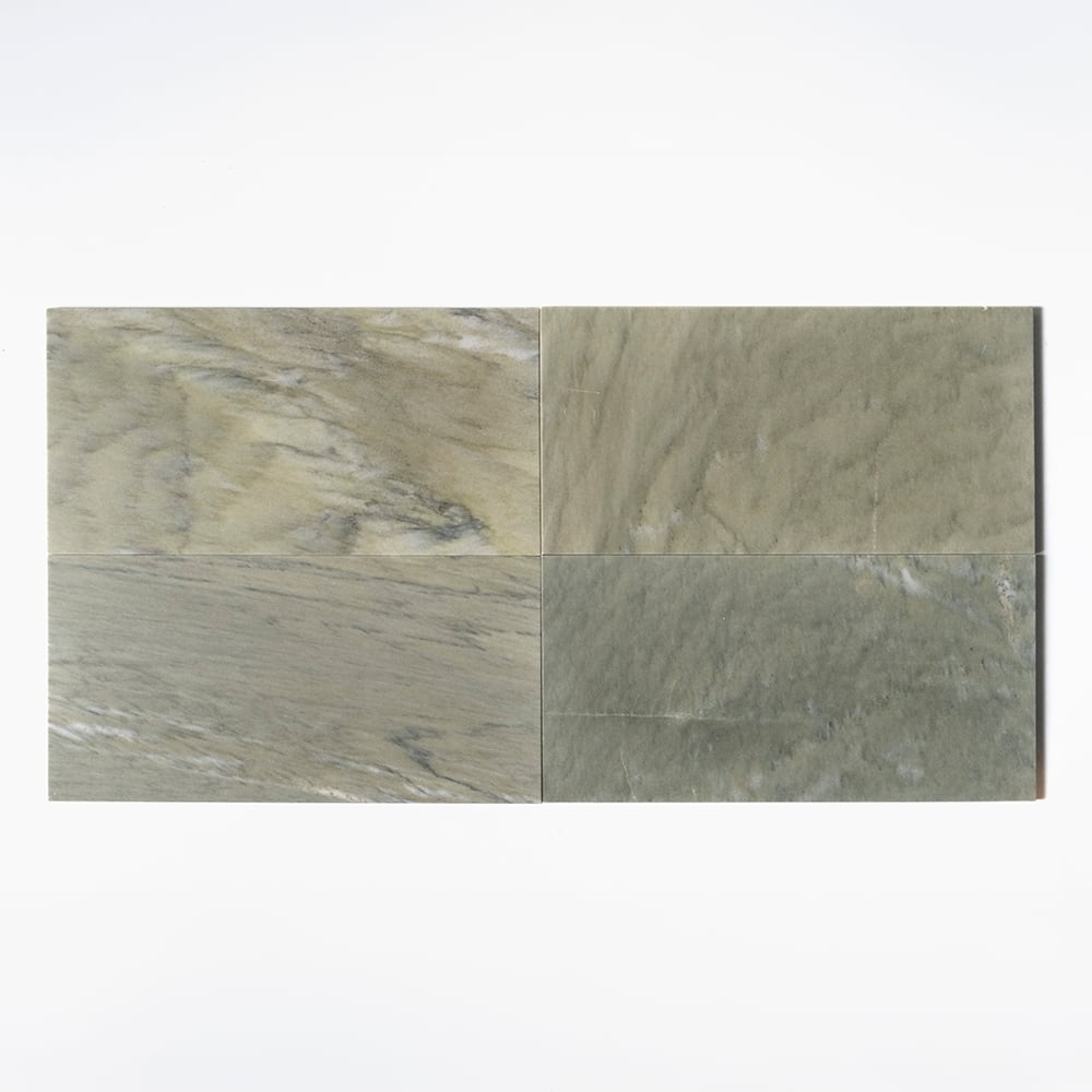 Marble Systems Verde Laguna Honed Verde Laguna matte marble tile pattern swatch — available at Surface Group