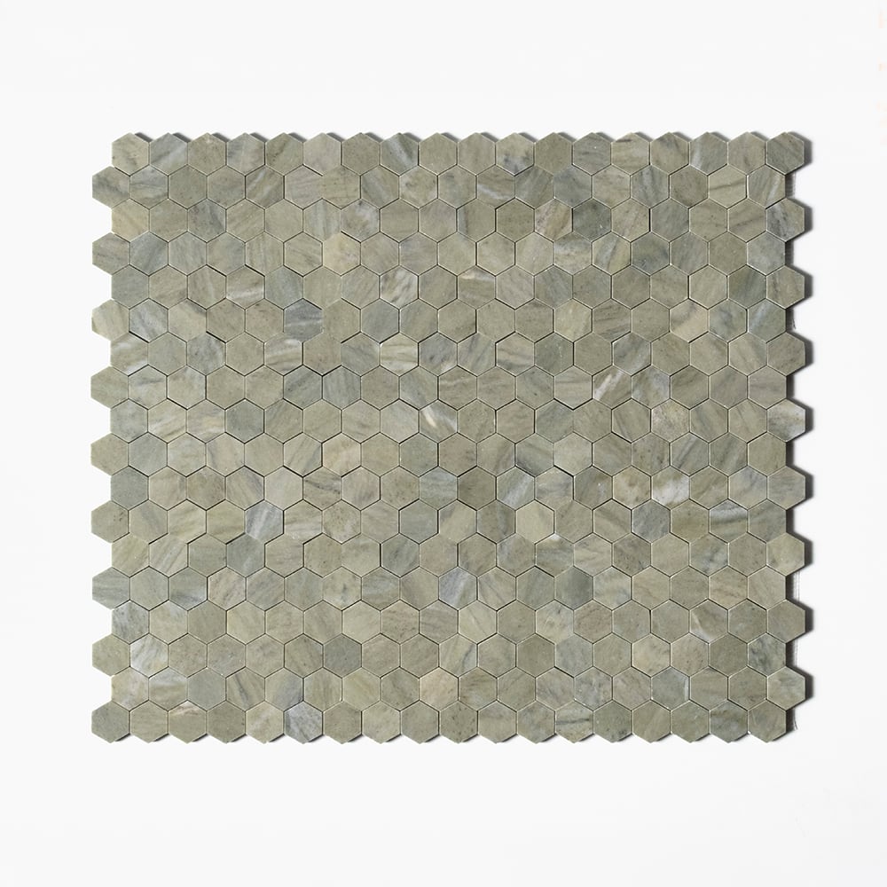 Marble Systems Verde Laguna Honed Verde Laguna matte marble tile pattern swatch — available at Surface Group