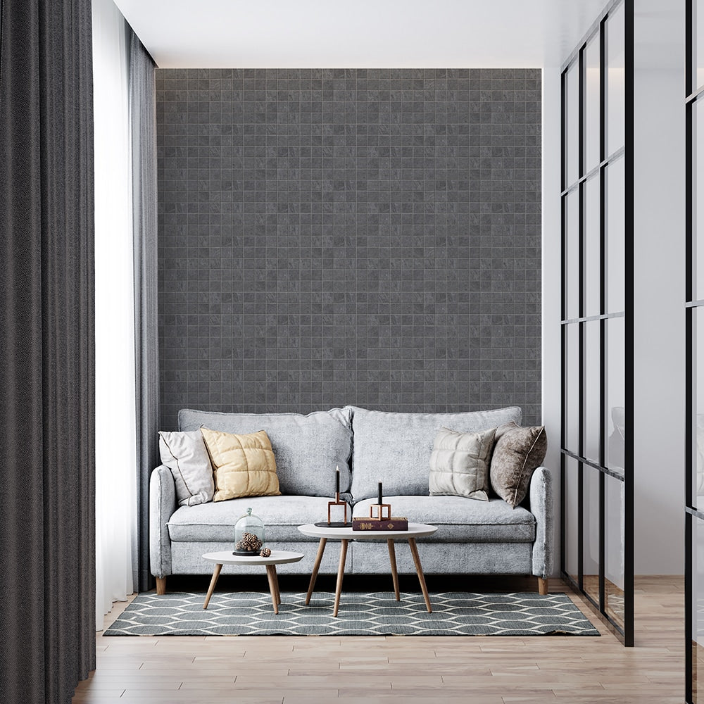 Gray Flow Natural 2×2 Porcelain Mosaic 12×12 (WLE00894)