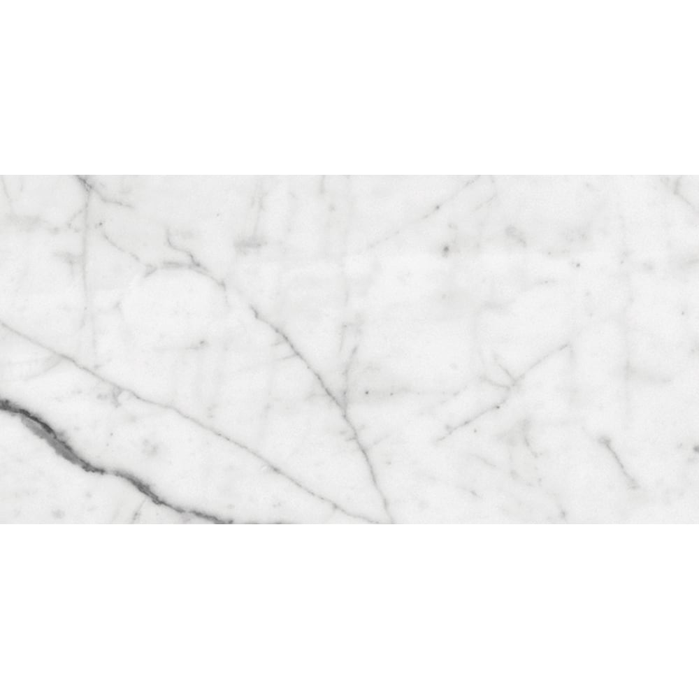 White Carrara Honed Marble Tile 6Γ12 Image