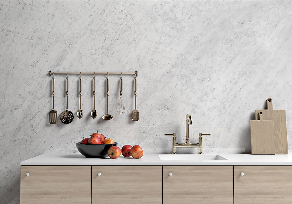 White Carrara Polished Marble Slab Random 1 1/4 (SL10459)