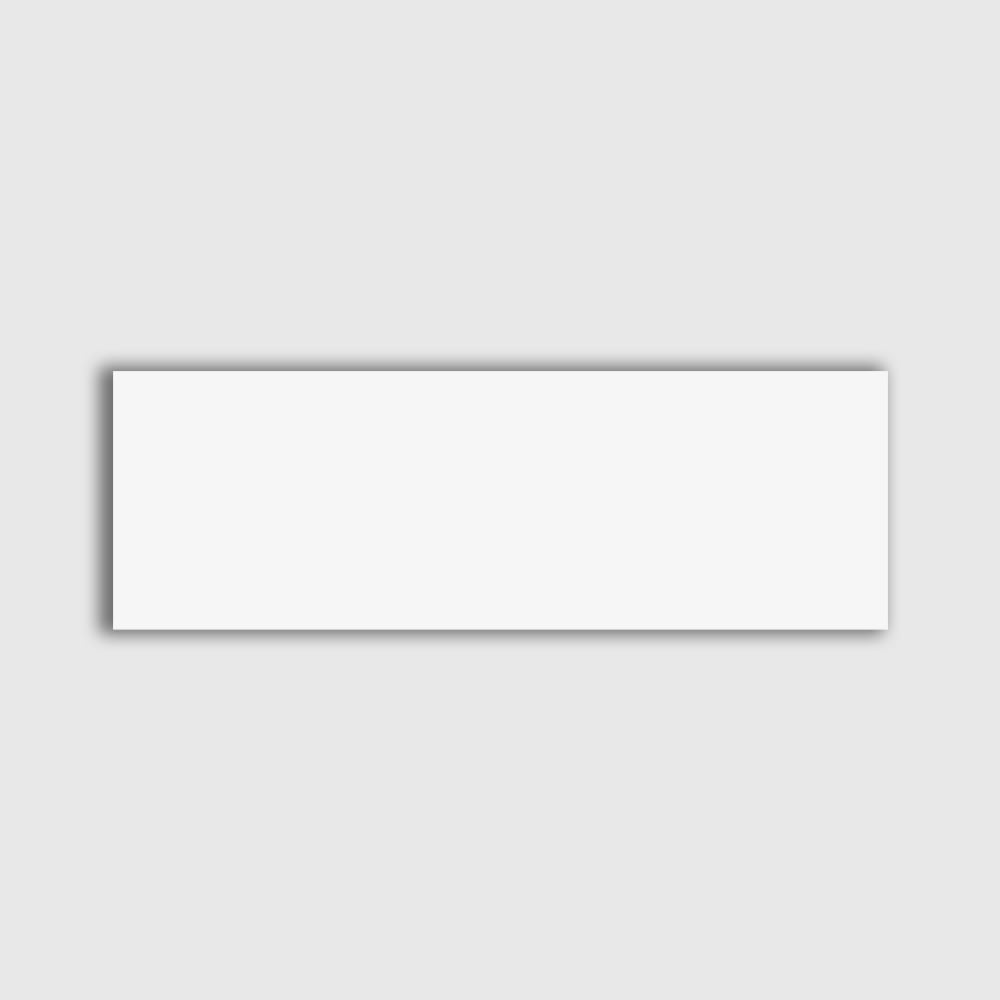 White Glossy Ceramic Tile 4×12 Image