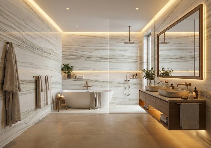 White Mustang Polished Quartzite Slab Random (SL90839)