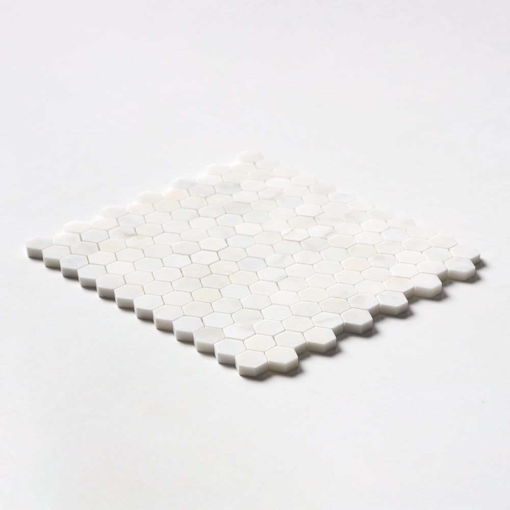 Marble Systems White Pearl Honed White Pearl matte marble tile close-up view — available at Surface Group