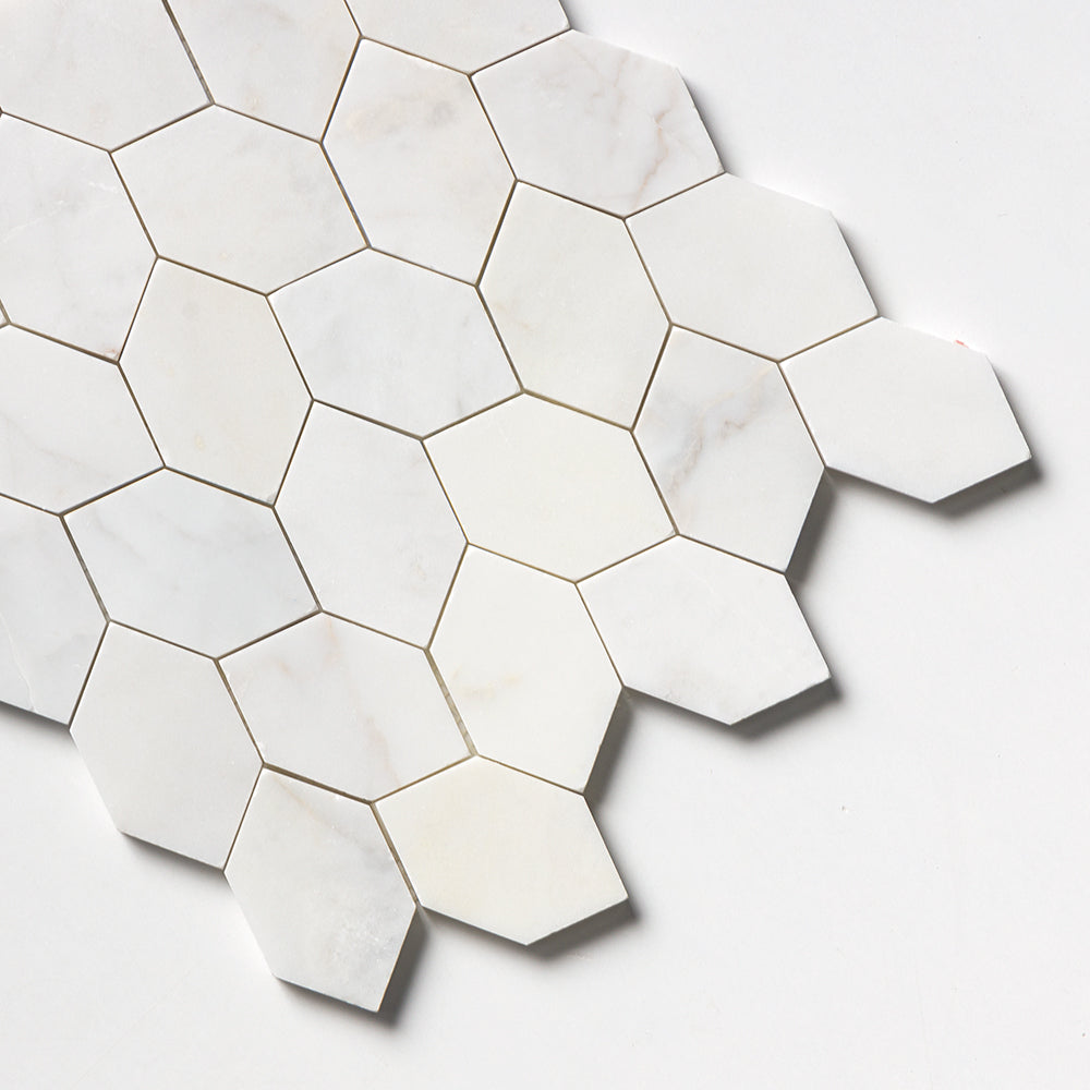 White Pearl Honed Autumn Leaf Marble Mosaics 11 13/16×13 9/16 (MS02579)