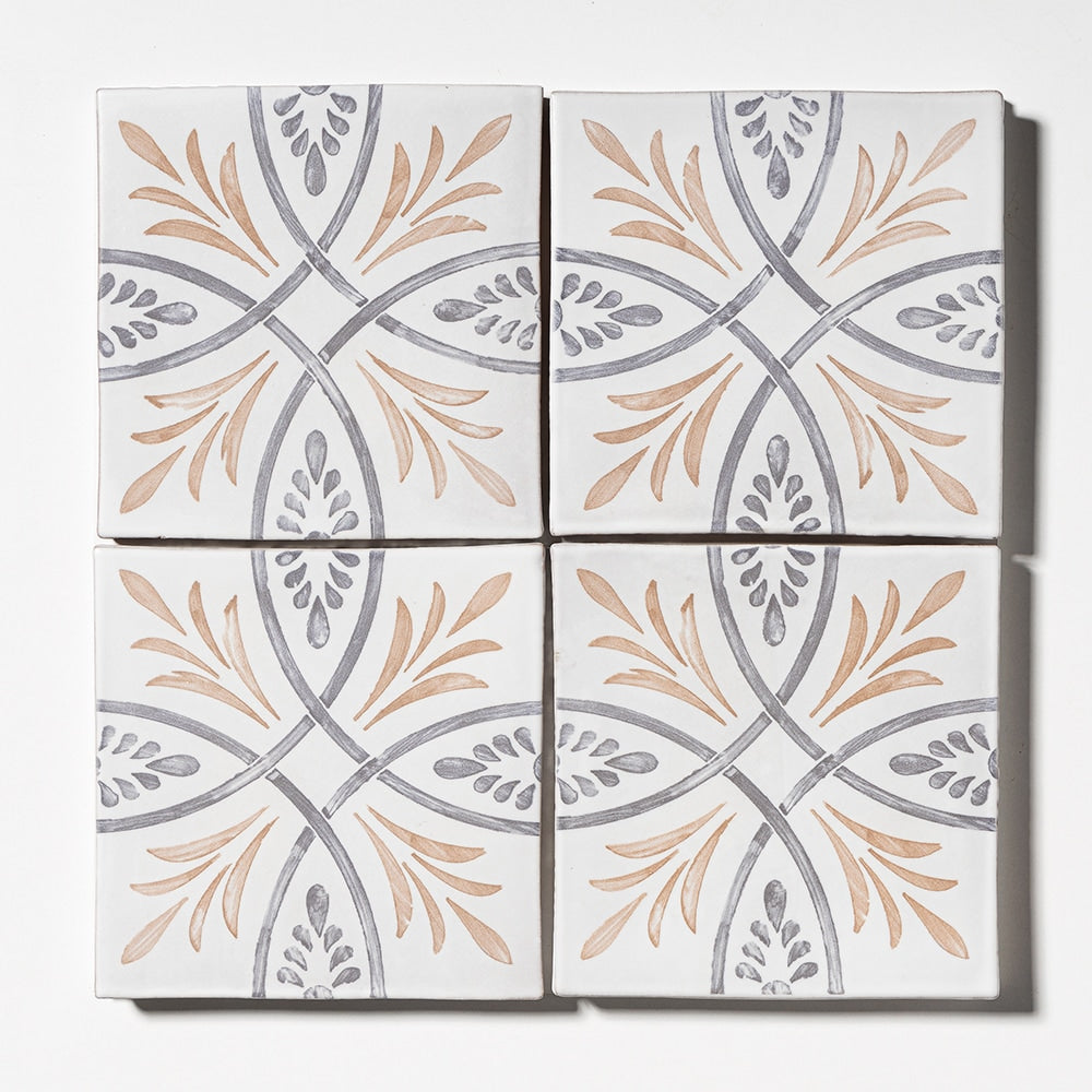 Marble Systems Willow Whirl matte terracotta tile pattern swatch — available at Surface Group