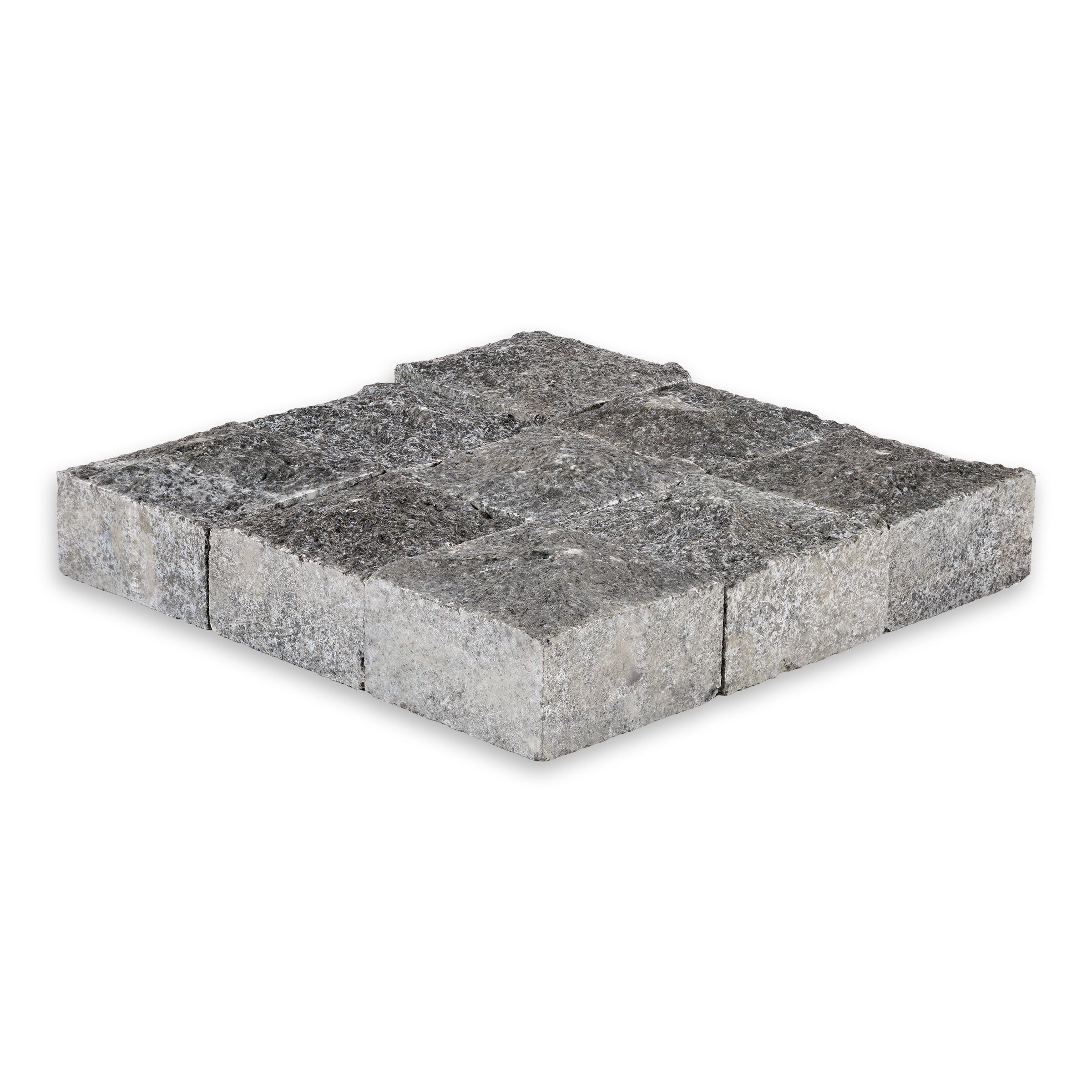 ABSOLUTE BLACK: Granite Cobble Stone Paver (4"x4"x2" | Splitface)