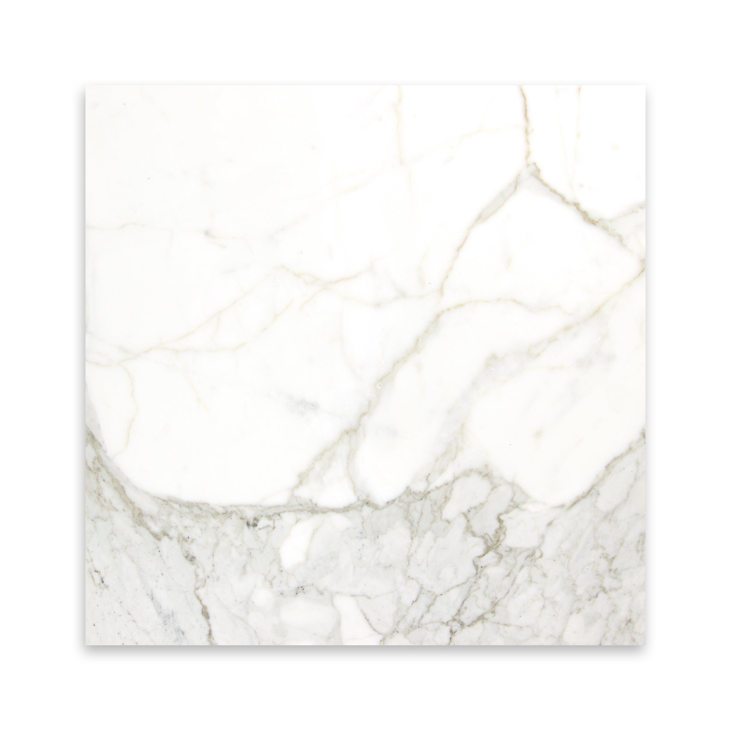 CALACATTA GOLD: Marble Square Field Tile (18"x18"x3/8" | Honed)