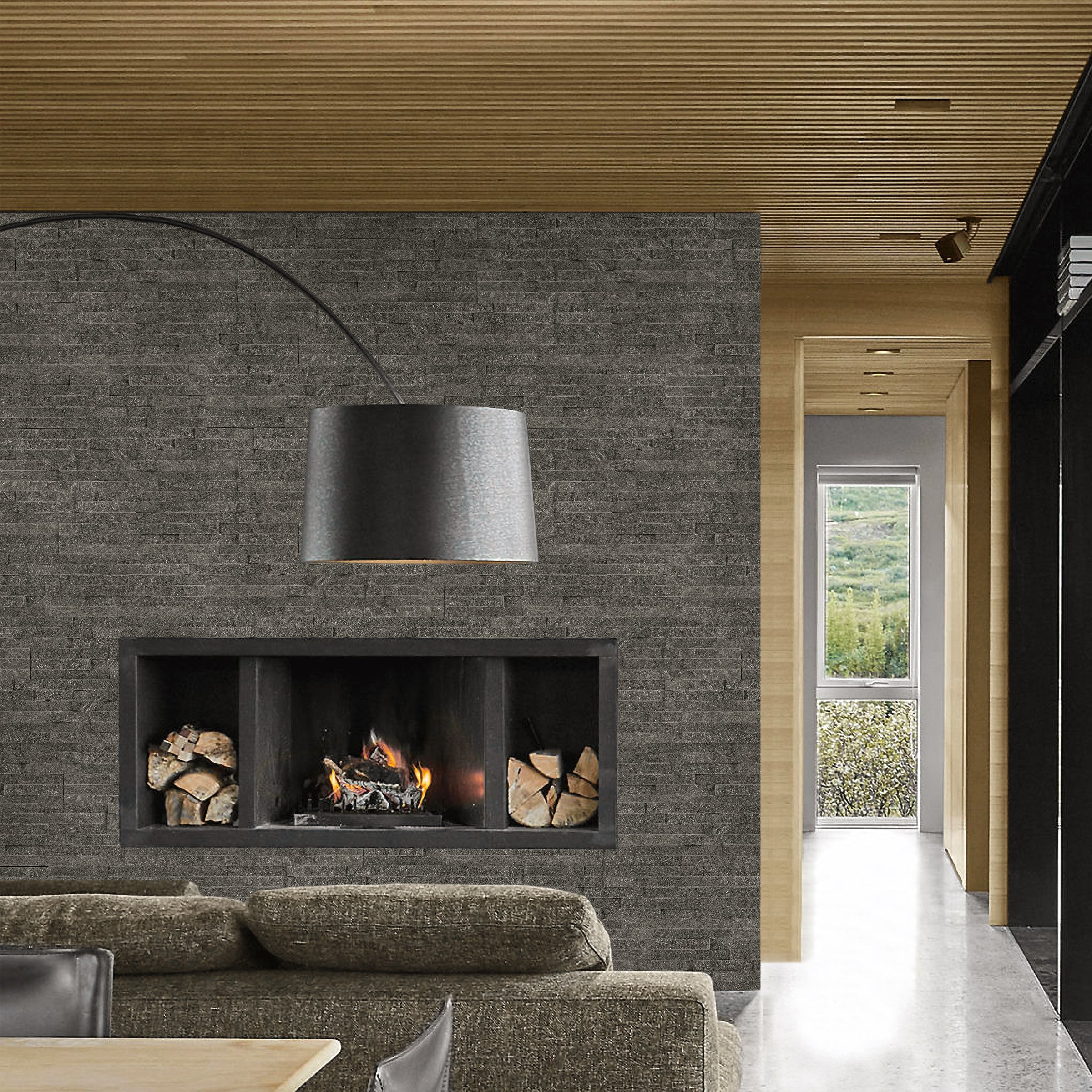 STAR GALAXY: Quartzite Ledger Stone Flat Wall Panel (6"x24"x1/2"-1 1/4" | Rockface)