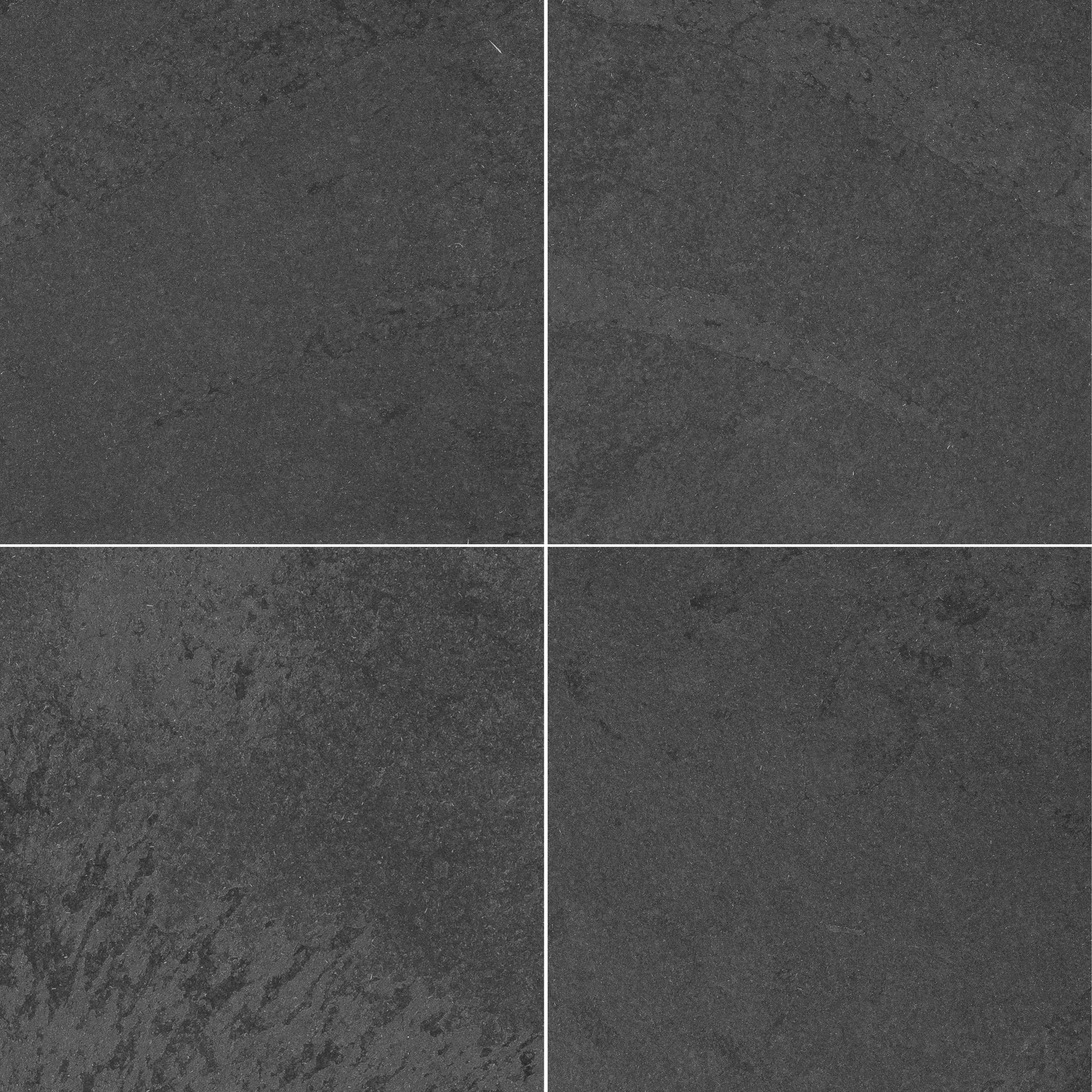 BRAZILIAN BLACK: Slate Square Field Tile (24"x24"x5/16" | Gauged)