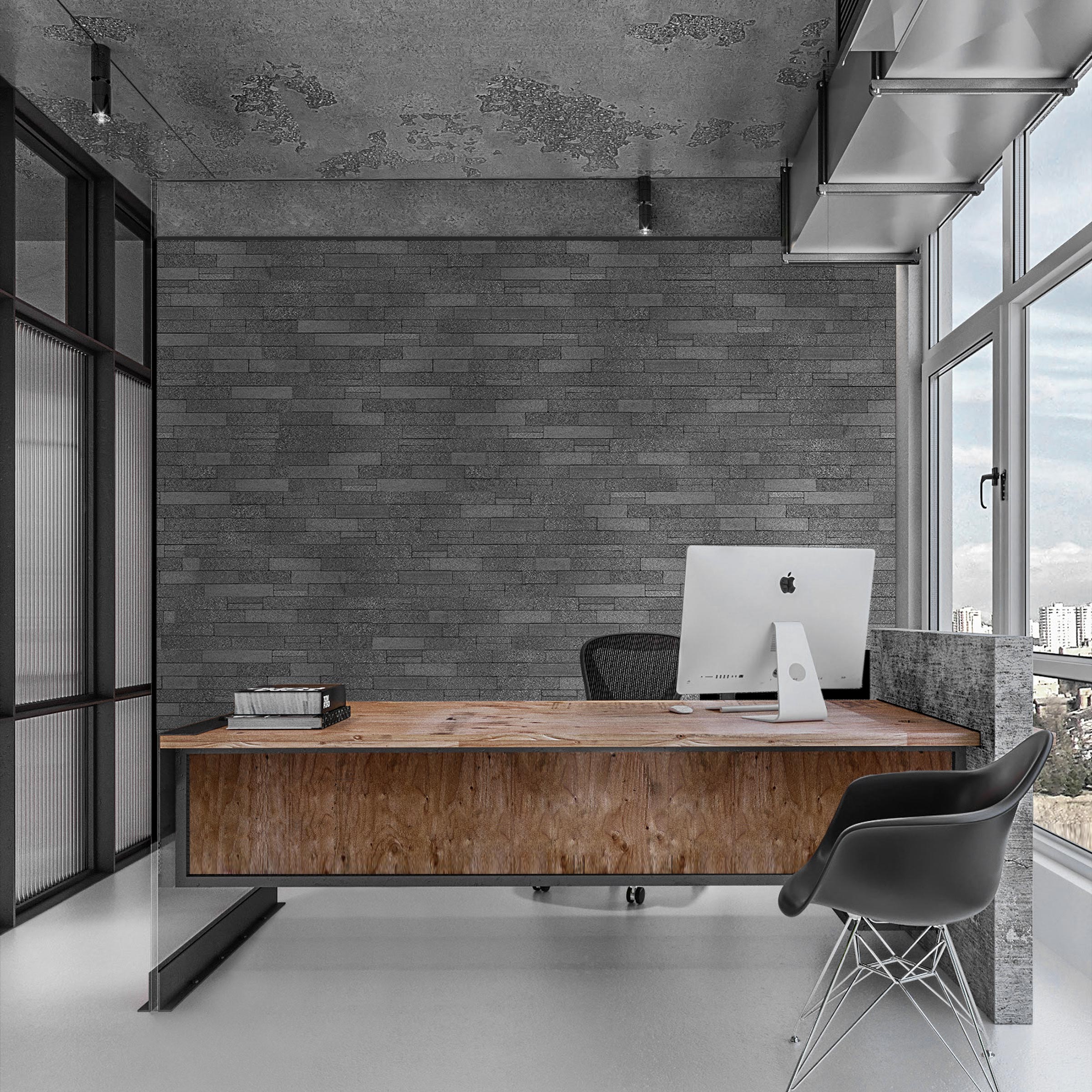 ABSOLUTE BLACK: Wall Veneer (6"×24"×3/8"–3/4" | flamed)