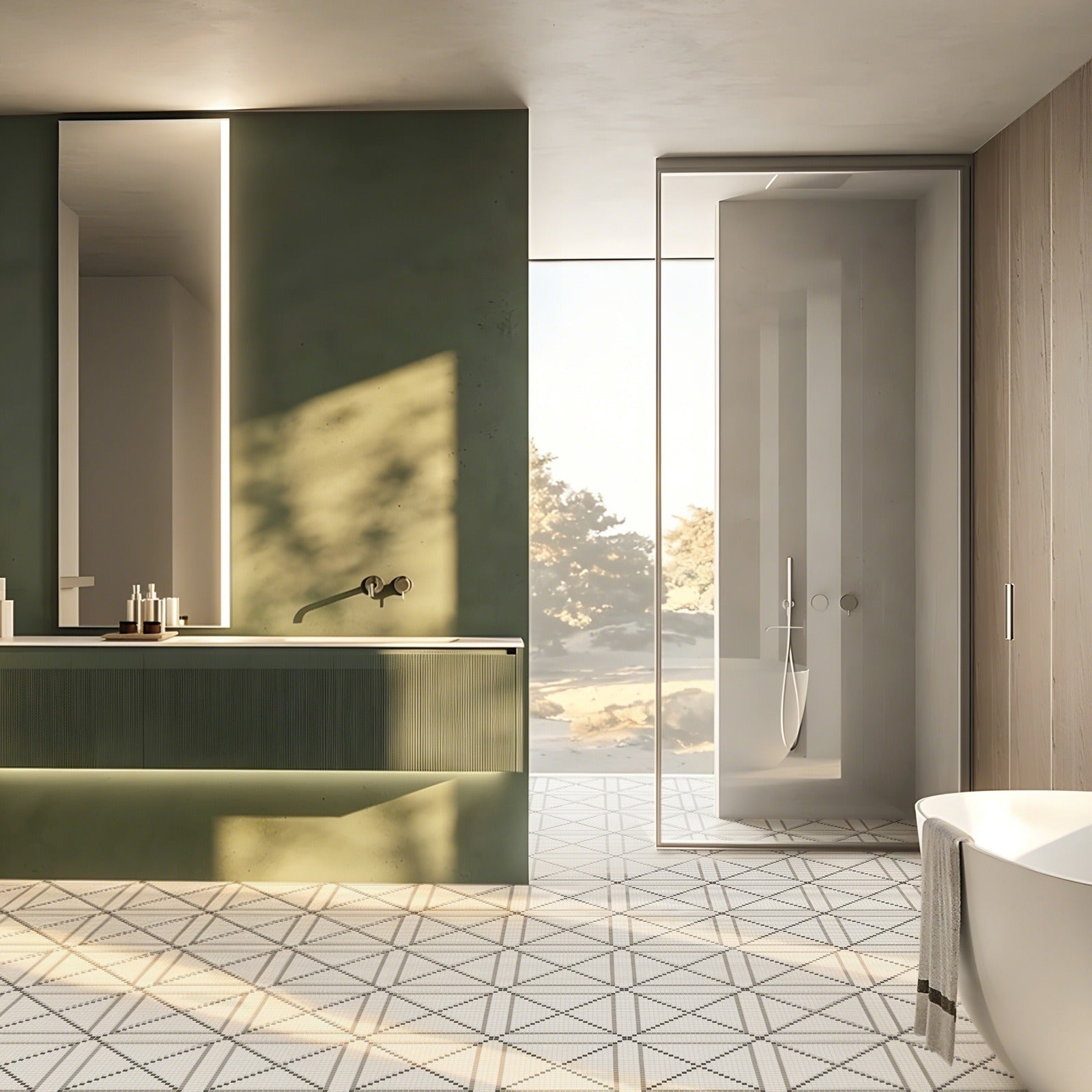 AVORA: Calvin Mosaic (13 3/4"Γ13 3/4"Γ1/4" | matte | rectified edge) (2)