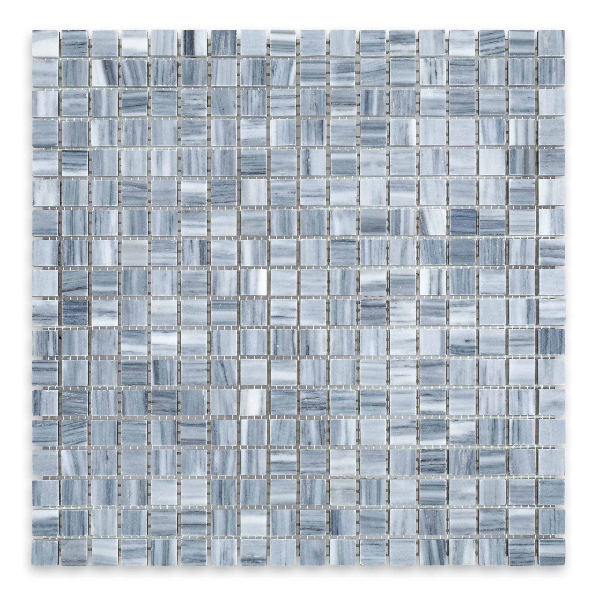 BARDIGLIO VEINCUT: 5/8" Straight Stack Mosaic (12"×12"×3/8" | polished)