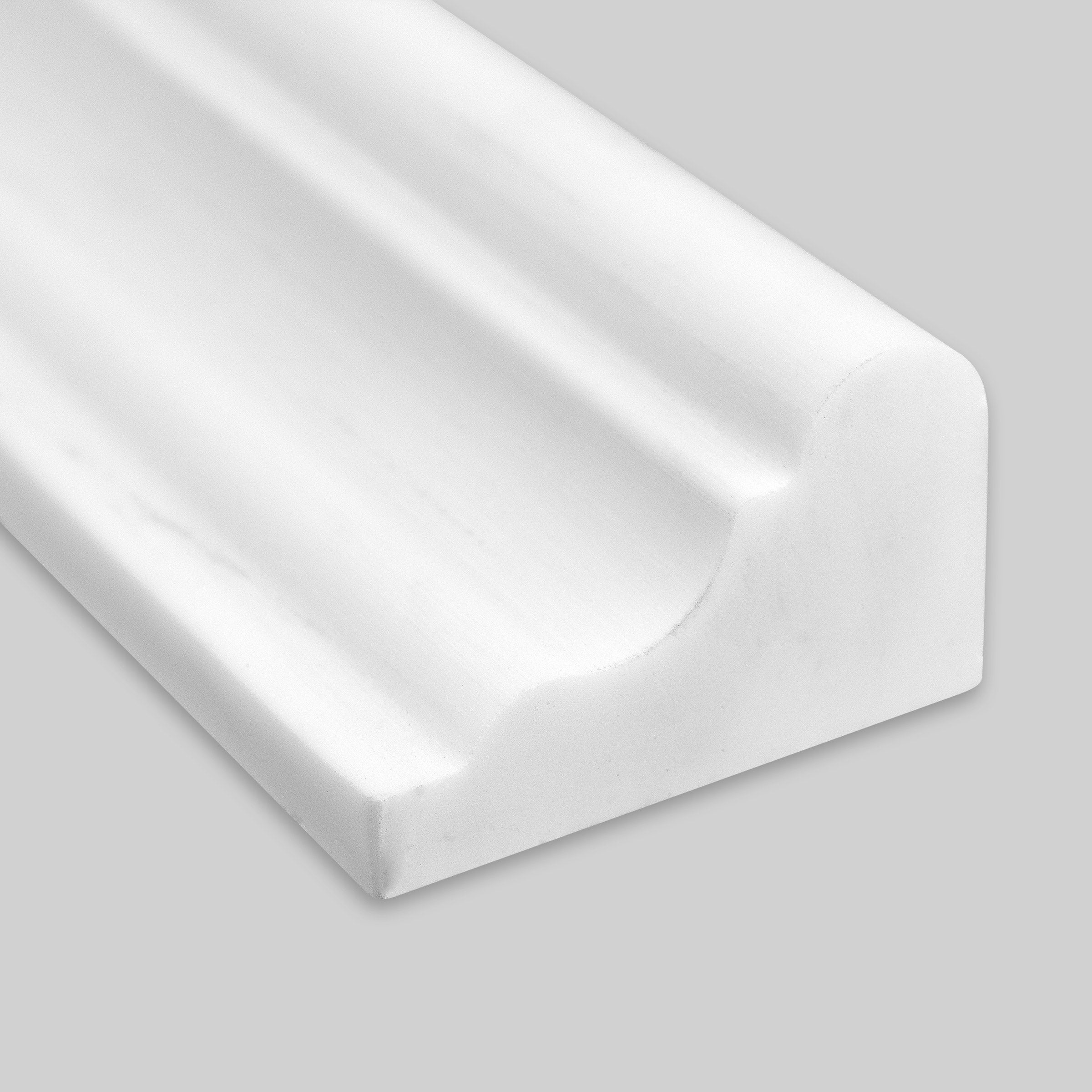 BIANCO DOLOMITE: Grand Chair Rail Trim (2"×12"×1" | honed)
