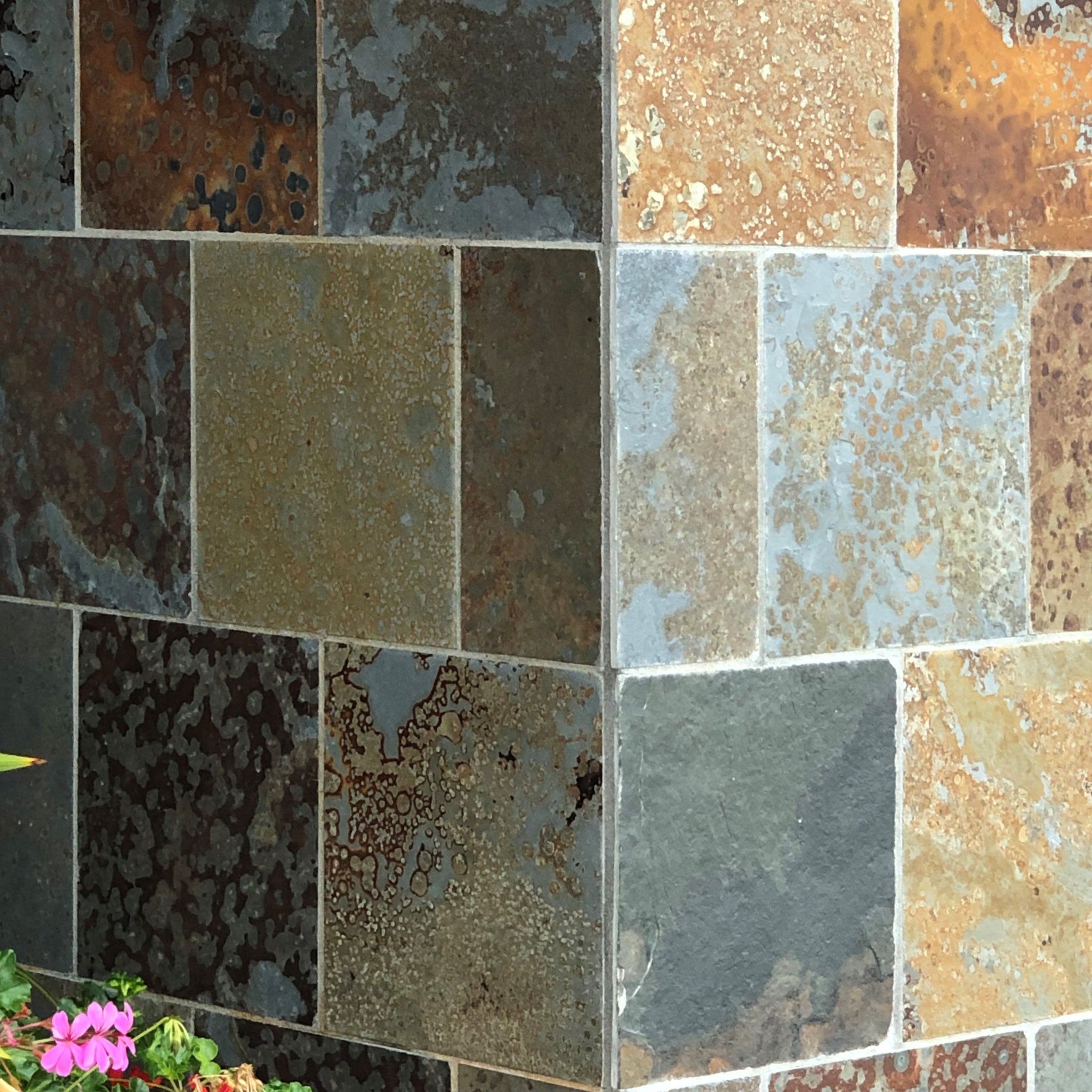 BRAZILIAN MULTI COLOR: Field Tile (16"Γ16"Γ5/16" | natural cleft)