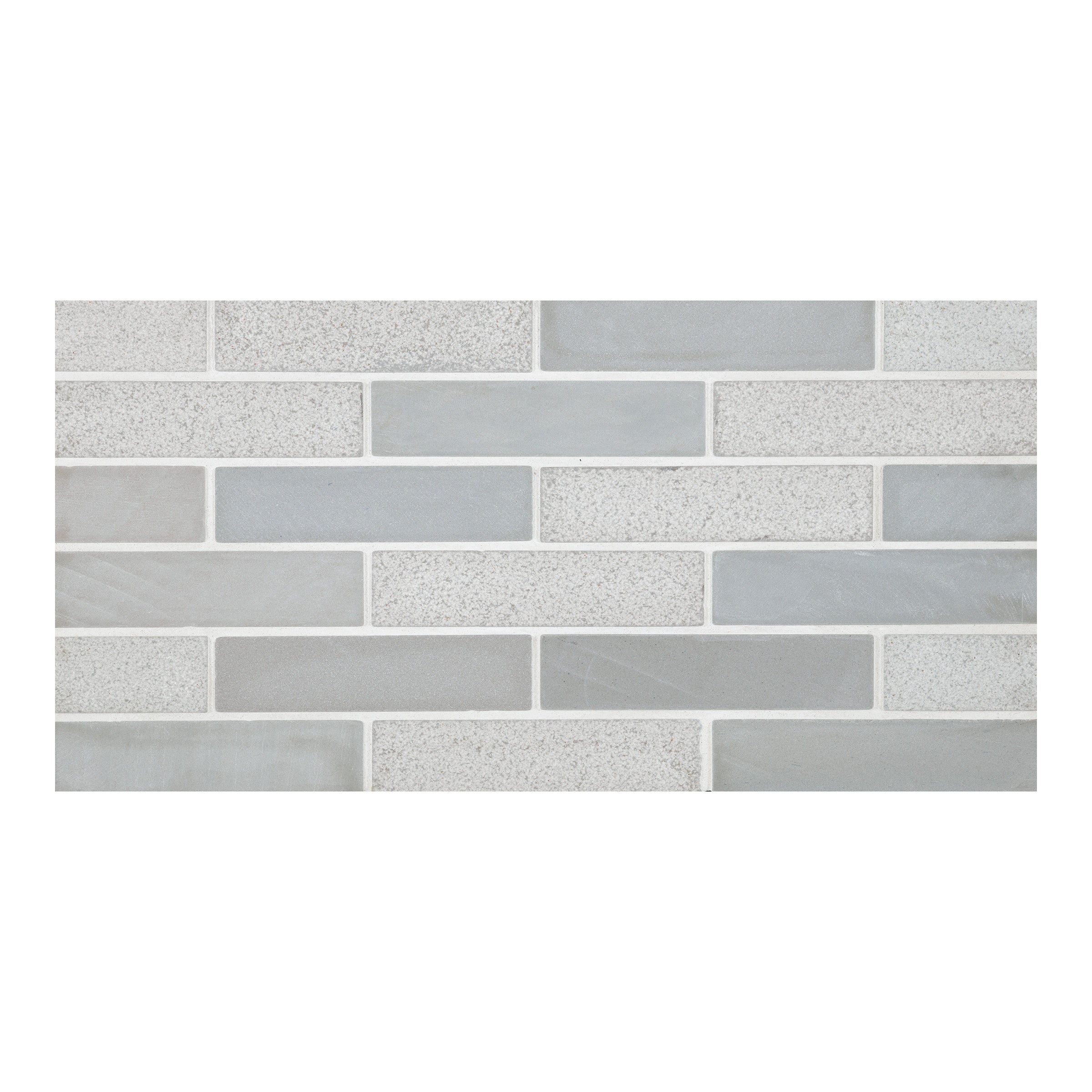 SKYLINE BLEND: Brick Offset Wall Veneer (6"×24"×3/8" | bush-hammered & tumbled)
