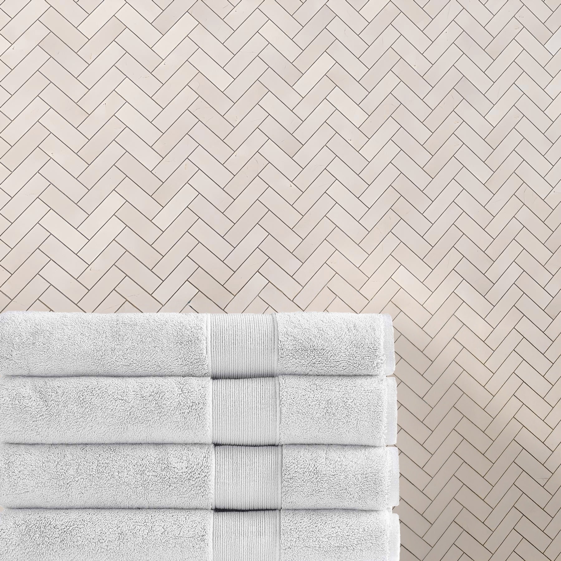 CREMA MARFIL: 1" x 3" Herringbone Mosaic (11 1/4"×12 3/4"×3/8" | polished)