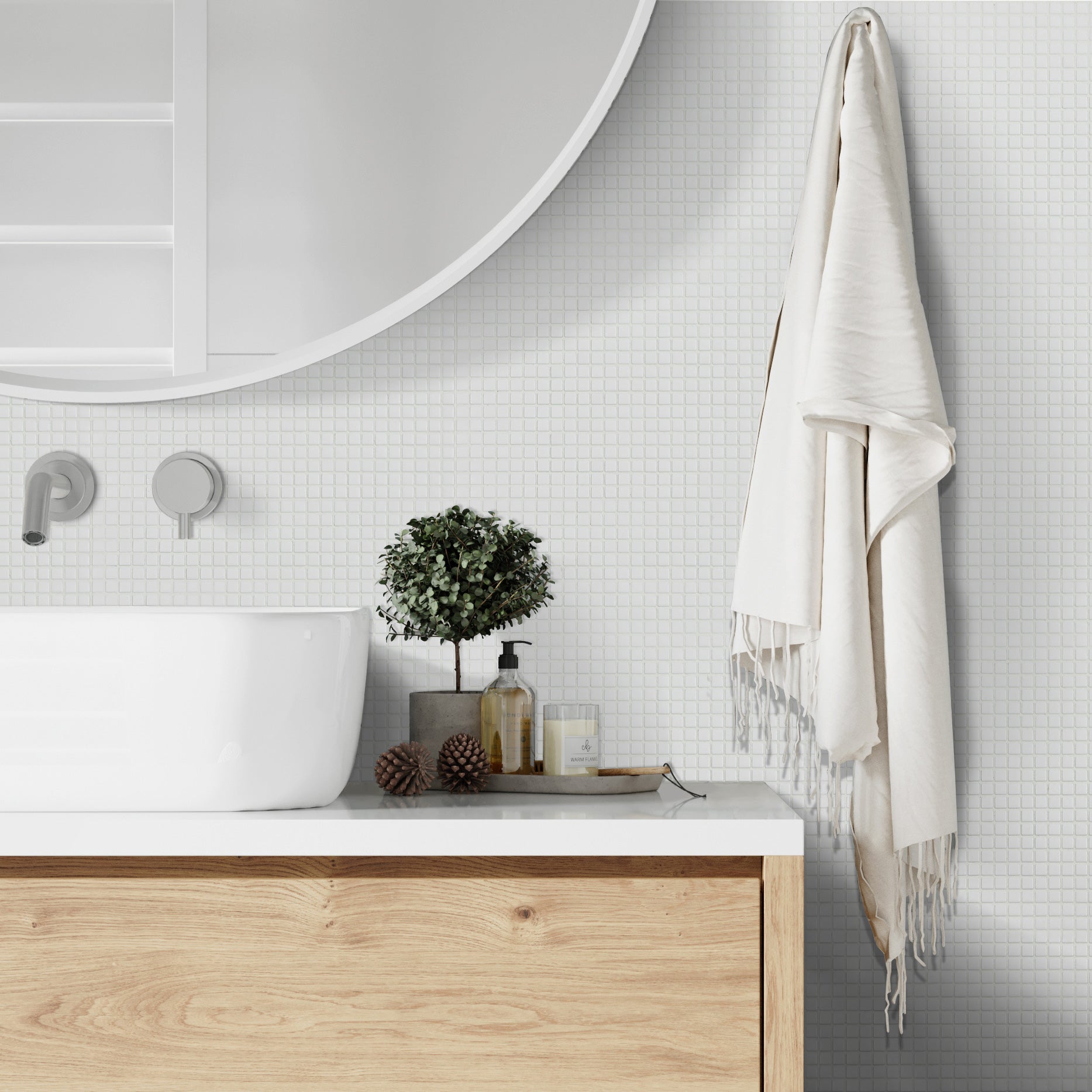 GEOMETRO: Solid Squares Mosaic (12"Γ12"Γ1/4" | matte | rectified edge) (3)