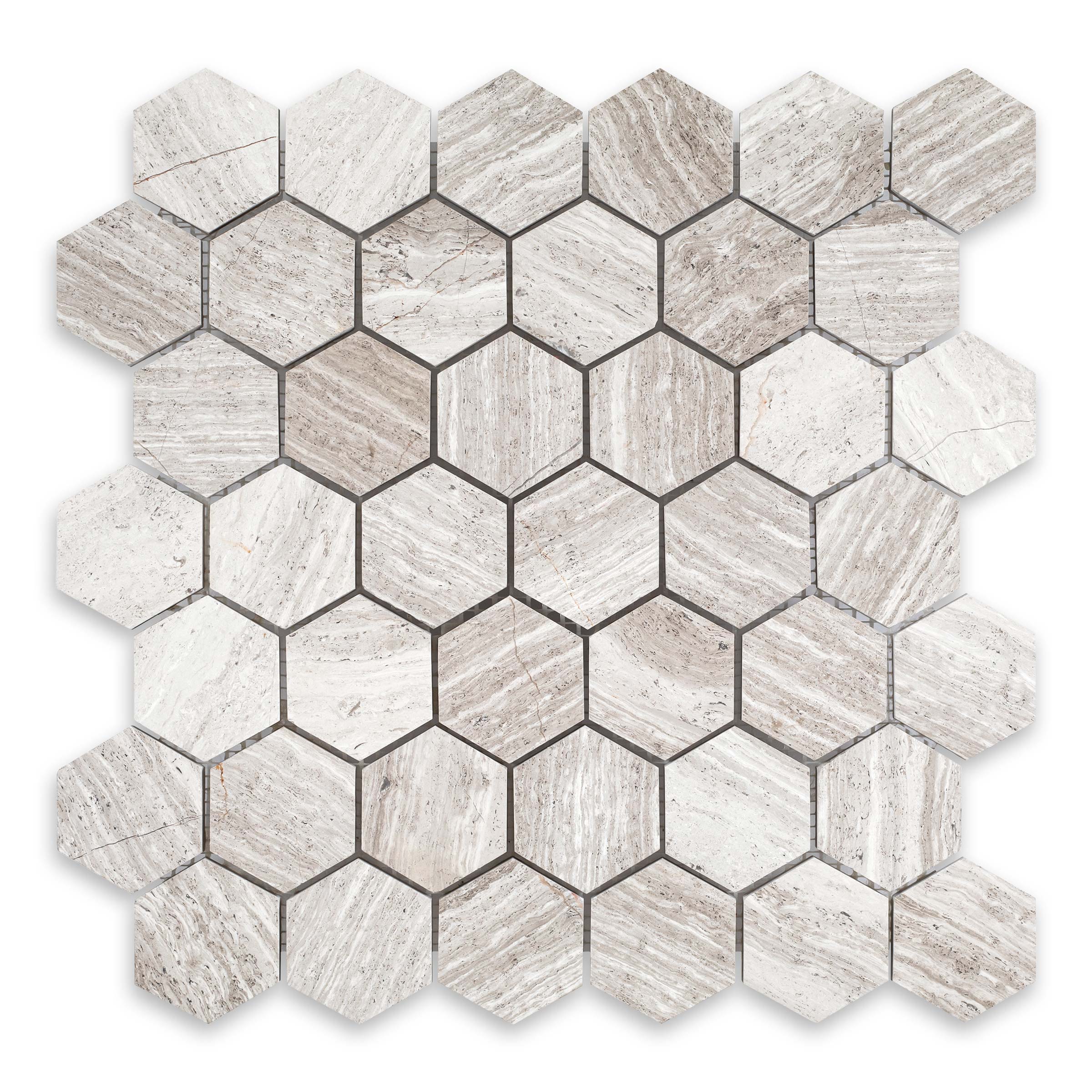 HAISA LIGHT: Hexagonal Mosaic (11 3/4"×12"×3/8" | honed)